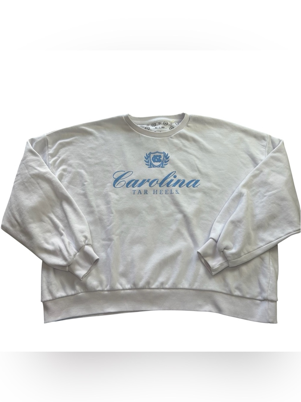 Pressbox UNC North Carolina Tar Heels Womens XL Oversized Boxy Crewneck Pullover
